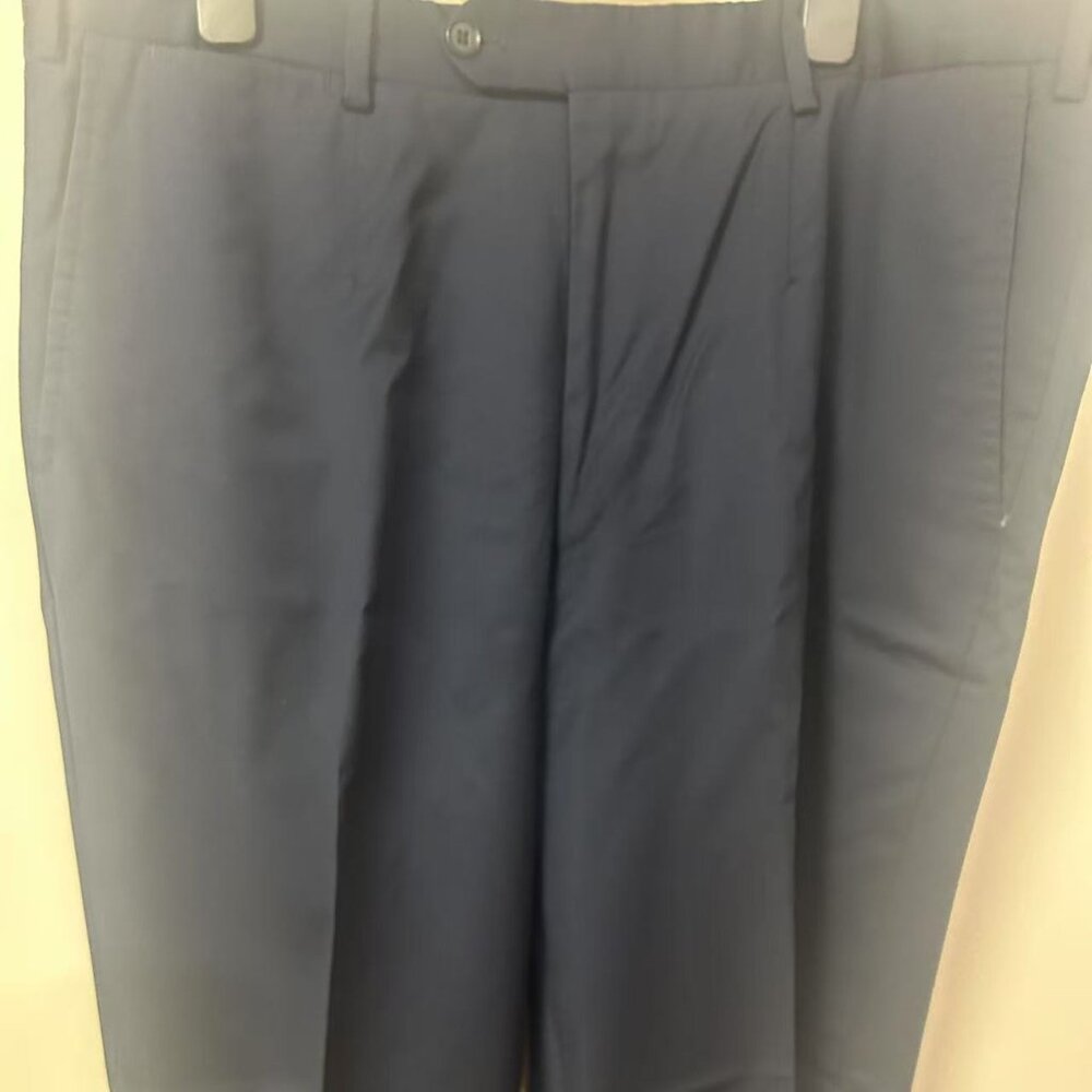 Timeless Elegance: Isaia Navy Loro Piana Dress Trousers Size 36